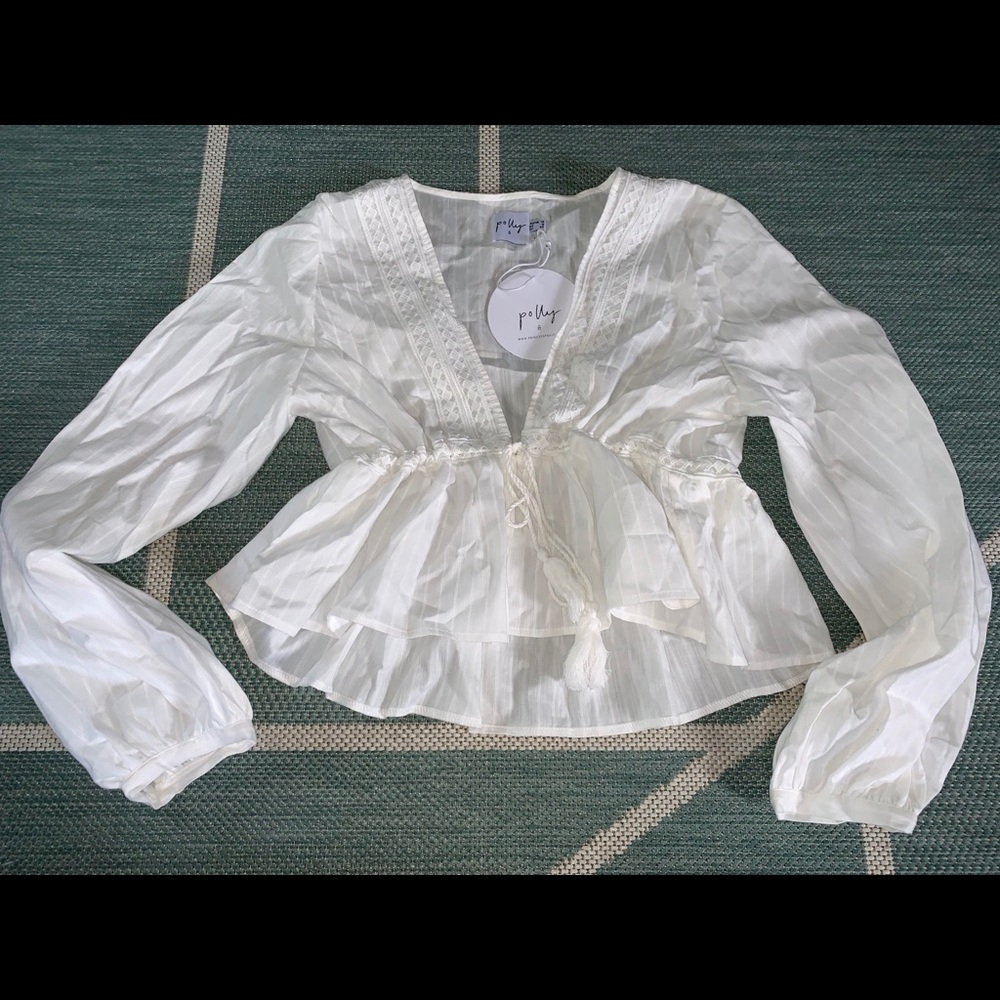 Princess Polly Rain Dance Tie Front Top